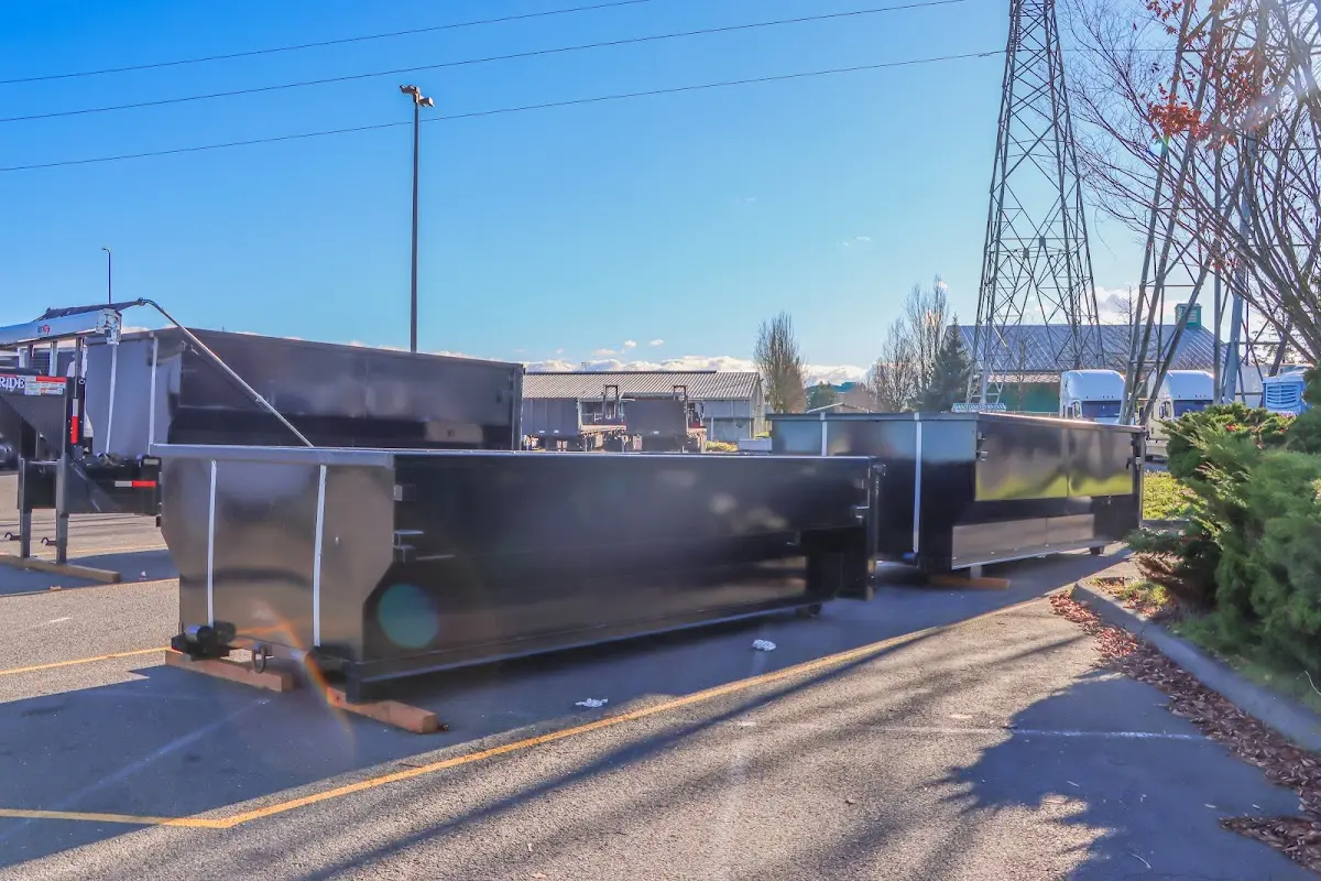 Roll-off dumpster ready for waste disposal at job site for Residential Dumpster Rental in Saline